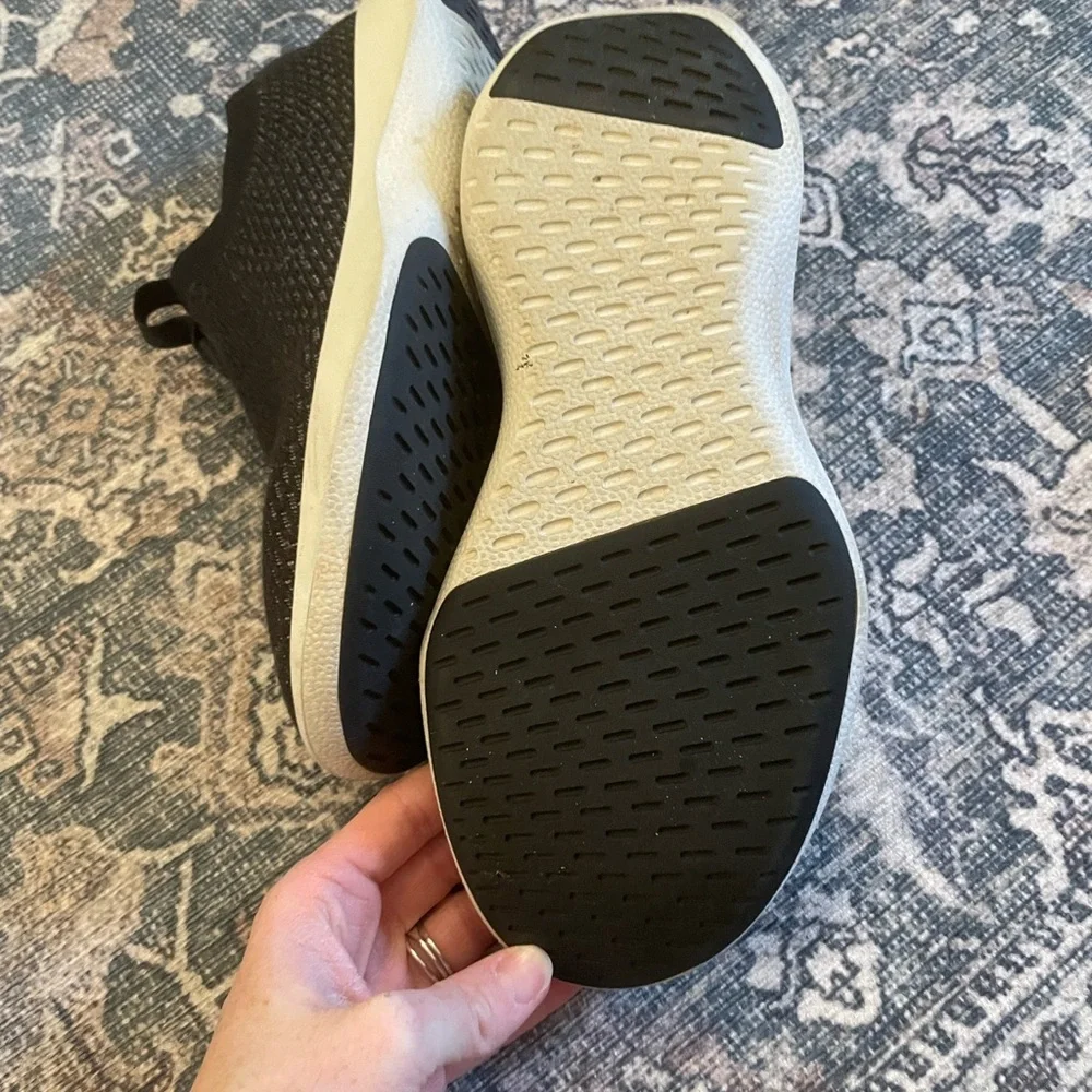 Allbirds Black and White Knit Athletic Shoes - Picture 5 of 7